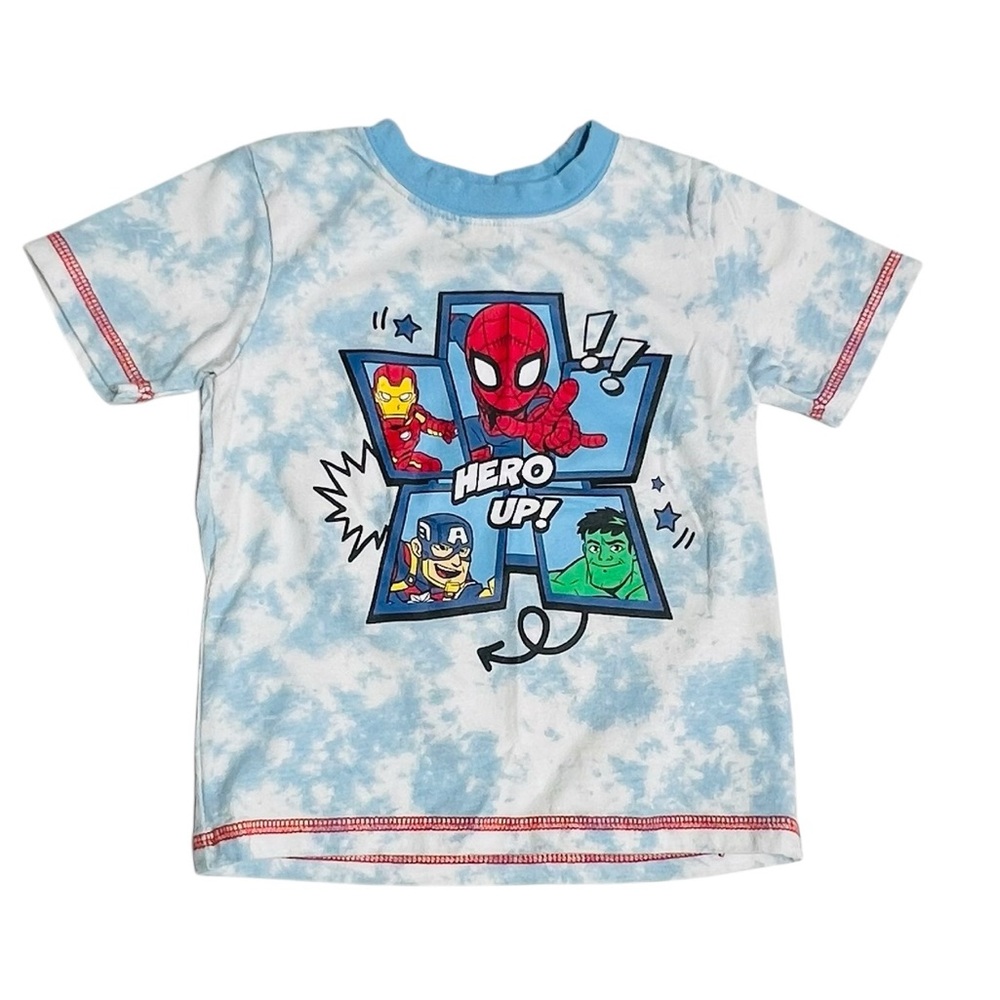 Marvel Hero‎ Up Blue Tie-Dye T-Shirt